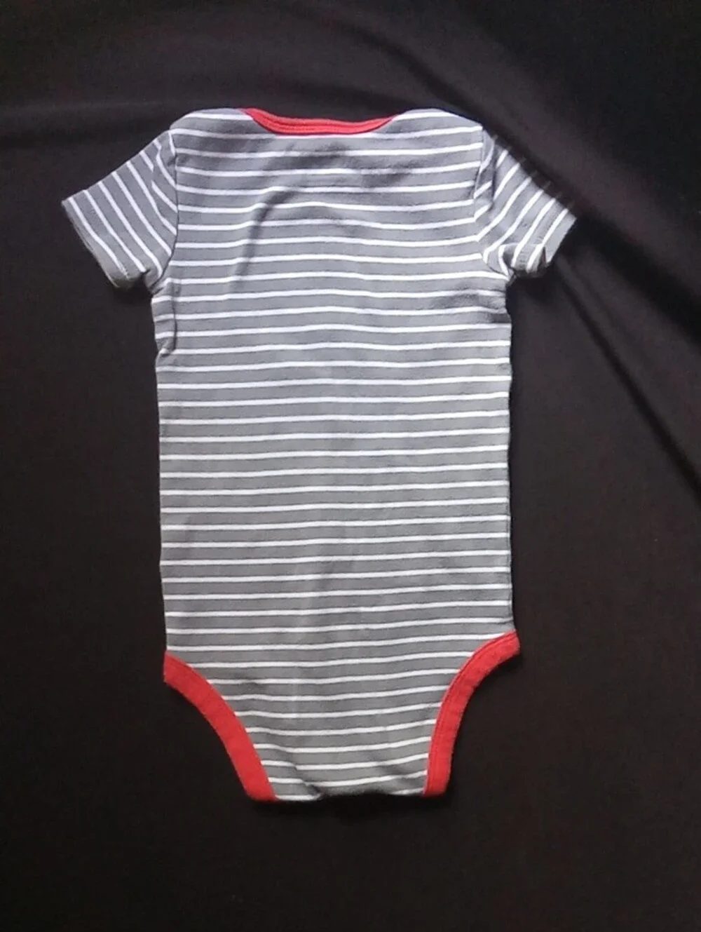 Carter's Blue, Gray & Red Striped Baby One-Piece Bodysuits Set